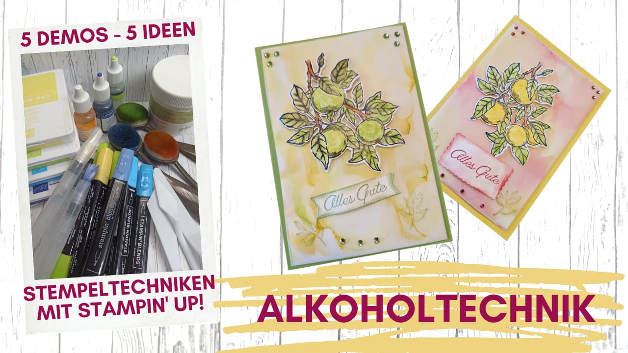 Read more about the article Video Hop:Apfel trifft auf Alkohol – Technik -Produktpaket “ Apfelernte “ Teil 3 – Stampin’Up!
