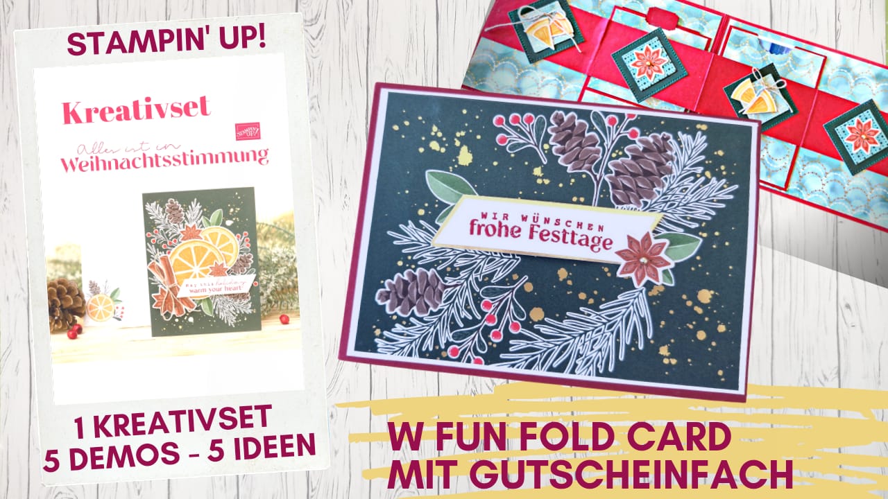 You are currently viewing W Fun Fold Card in Querformat – Kreativset “ In Weihnachtsstimmung “ – Stampin’Up!